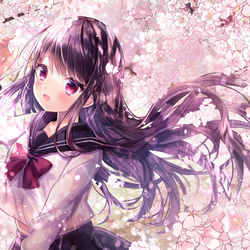 This is a pixiv picture whose title is 春の通学路🌸.