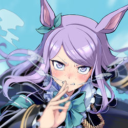 This is a pixiv picture whose title is 【ウマ娘】最終直線！！.