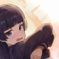 This is a pixiv picture whose title is 黒猫.