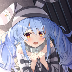 This is a pixiv picture whose title is 囚人ぺこらちゃん.