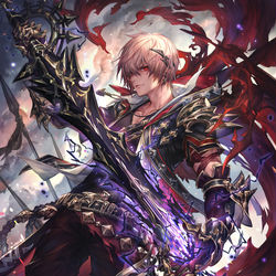 This is a pixiv picture whose title is 【シャドウバース】雷滅卿・アルベール.