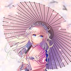 This is a pixiv picture whose title is 花の散るらむ.