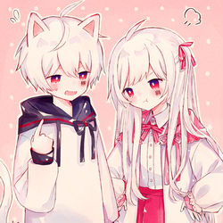 This is a pixiv picture whose title is ＊まふまふさんとまぬんちゃん＊.