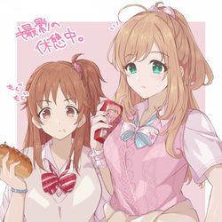 This is a pixiv picture whose title is 制服しゅがは&早苗さん.
