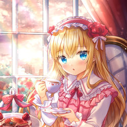 This is a pixiv picture whose title is ティータイム.