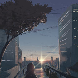 This is a pixiv picture whose title is The Sunrise.