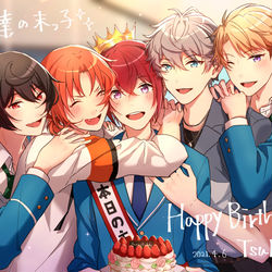 This is a pixiv picture whose title is 朱桜司誕生祭2021.