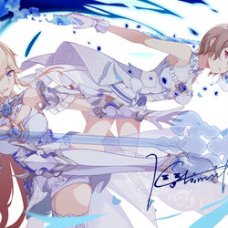This is a pixiv picture whose title is 呆鹅丽塔花嫁.
