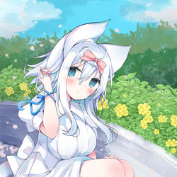 This is a pixiv picture whose title is 春の陽だまり.