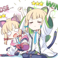 This is a pixiv picture whose title is モモイとミドリ.