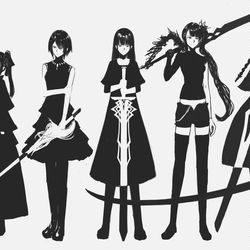 This is a pixiv picture whose title is Swords.