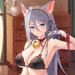 This is a pixiv picture whose title is 猫メイド(2).