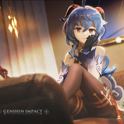 This is a pixiv picture whose title is 甘雨.