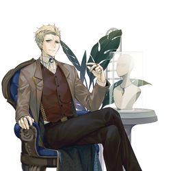 This is a pixiv picture whose title is 非公式西裝主題繪 - ルメルト·オトマイヤー.