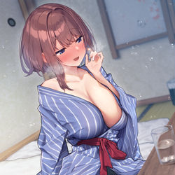 This is a pixiv picture whose title is 「あれ・・・ちょっと、よってきちゃった、かも・・・？」.
