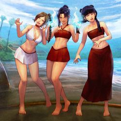 This is a pixiv picture whose title is Ty Lee Azula and Mai.