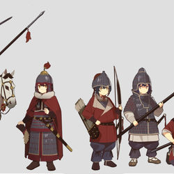 This is a pixiv picture whose title is 南北朝 550 AD.