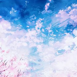 This is a pixiv picture whose title is 春風.