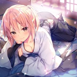 This is a pixiv picture whose title is 「お疲れでしょう。一息つきませんか？」.