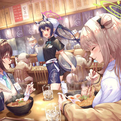 This is a pixiv picture whose title is ラーメンを食べに来たノノミとアヤネ.