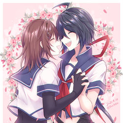 This is a pixiv picture whose title is 二人だけの春色世界.