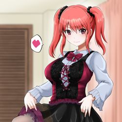 This is a pixiv picture whose title is 巨乳＋人妻＋ゴスロリ.