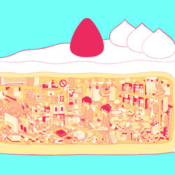 This is a pixiv picture whose title is 同棲は1ピース.
