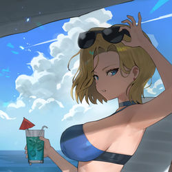 This is a pixiv picture whose title is Android18.
