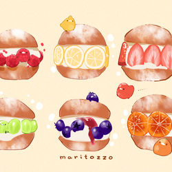 This is a pixiv picture whose title is いっぱいマリトッツォ.