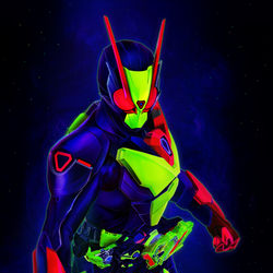 This is a pixiv picture whose title is 仮面ライダーゼロツー.