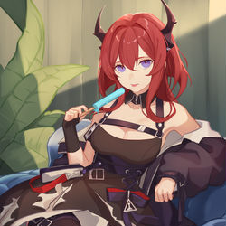 This is a pixiv picture whose title is Surtr.