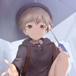This is a pixiv picture whose title is 来世は犬になって心優しい美少年に拾われたい.