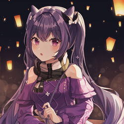This is a pixiv picture whose title is 刻晴.
