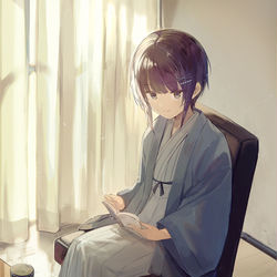 This is a pixiv picture whose title is 「おはよ」.