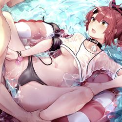 This is a pixiv picture whose title is 水着MP7.