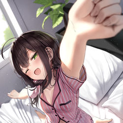 This is a pixiv picture whose title is よく寝た〜.