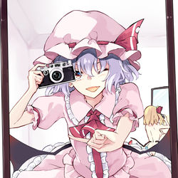 This is a pixiv picture whose title is 指を前に出して自撮りするとエロいと聞いて.