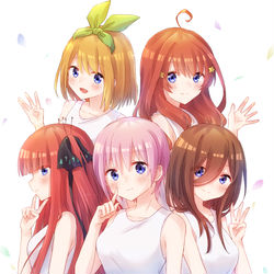 This is a pixiv picture whose title is 五等分の花嫁∬.