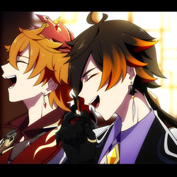 This is a pixiv picture whose title is 笑い合って.