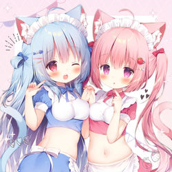 This is a pixiv picture whose title is こぼねちゃんとみるくちゃん.