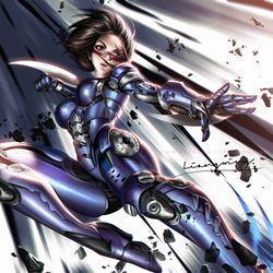 This is a pixiv picture whose title is Battle Angel Alita.
