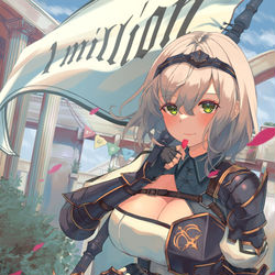 This is a pixiv picture whose title is ノエル団長100万人のお祝い.