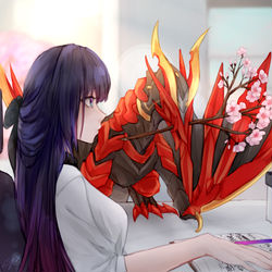 This is a pixiv picture whose title is wyvern's gift.