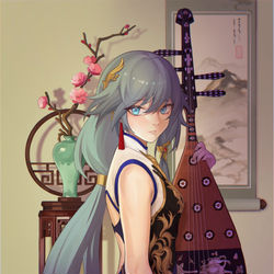 This is a pixiv picture whose title is 符华 乐师2.0.