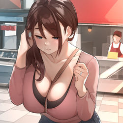 This is a pixiv picture whose title is 近所の人妻さん.