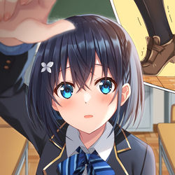 This is a pixiv picture whose title is 「ちょっと動かないでくださいね」.