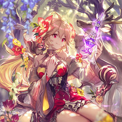 This is a pixiv picture whose title is 【神撃のバハムート】アクアミラビリス・プルメリア.