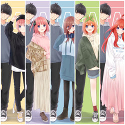 This is a pixiv picture whose title is 五つ子パーカーおまけ.