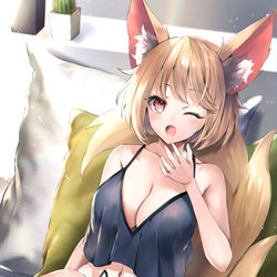 This is a pixiv picture whose title is 「……ふぁあ」.
