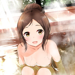 This is a pixiv picture whose title is 一緒に入りますか？.